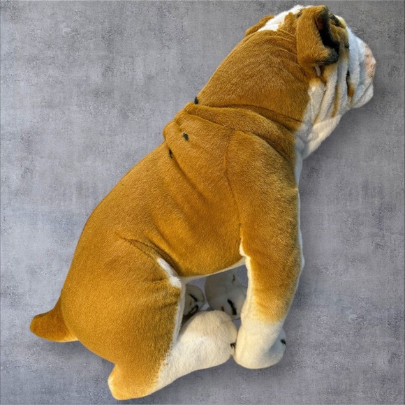 Large English Bulldog Boxer Mastiff Stuffed Animal Realistic Look‎ 18" Plush - Picture 4 of 8